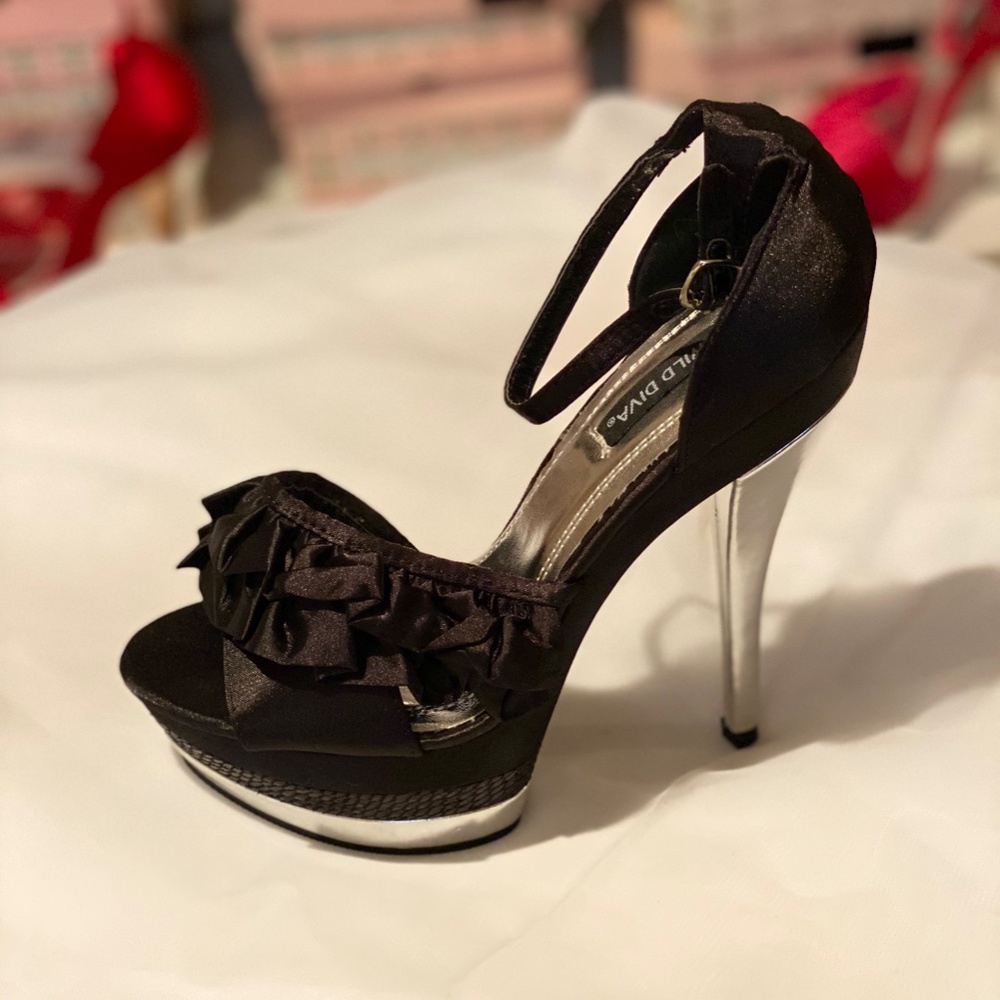 Ruffle Stilleto Heels